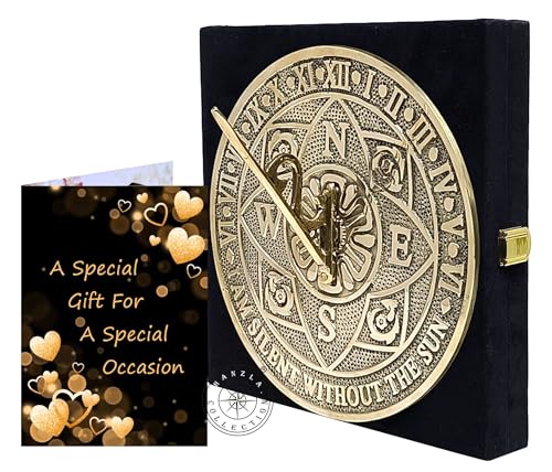 Solid Brass Sundial Clock for Garden Yard Outdoor | Handmade