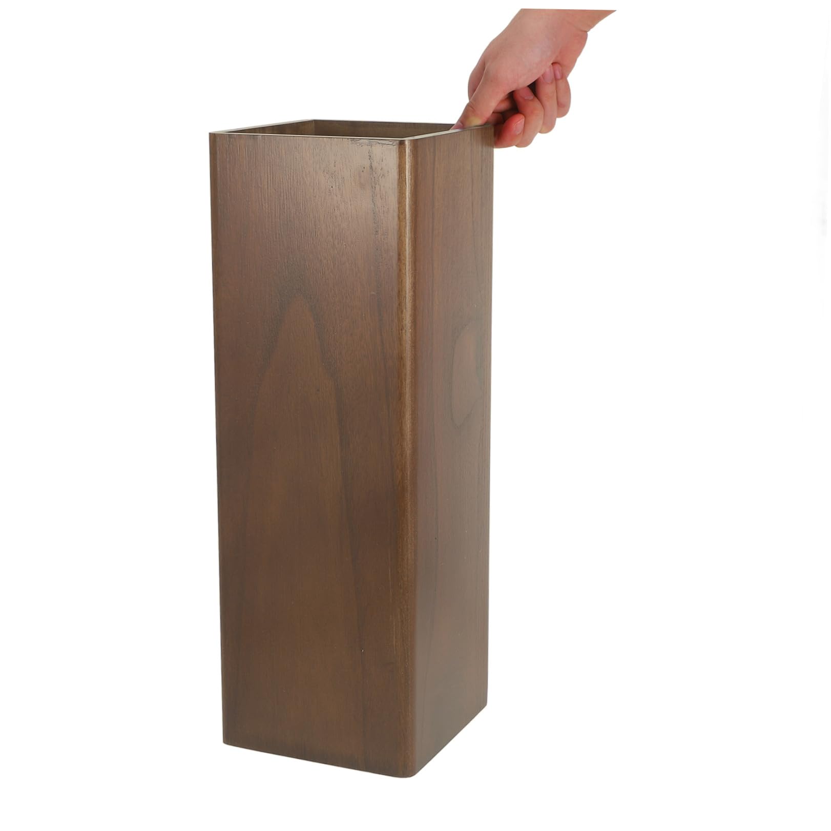 Umbrella Stand For Entryway, Floor Umbrella Holder in Legno Massello, 17,5x17,5x50 Cm, Organizer Salvaspazio per Ingresso Casa e Hotel