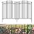 10 Panels No Dig Decorative Garden Fence - 32in H x 22.5ft L, Tall Heavy-Duty Square Tube Animal Barrier, Rustproof Metal Border Fencing for Yard, Outdoor Dog Playpen & Flower Beds
