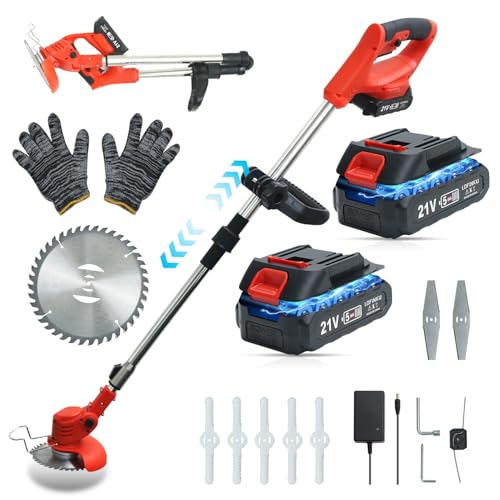 草刈り機 充電式草刈機 コードレス バッテリー付き 軽量...