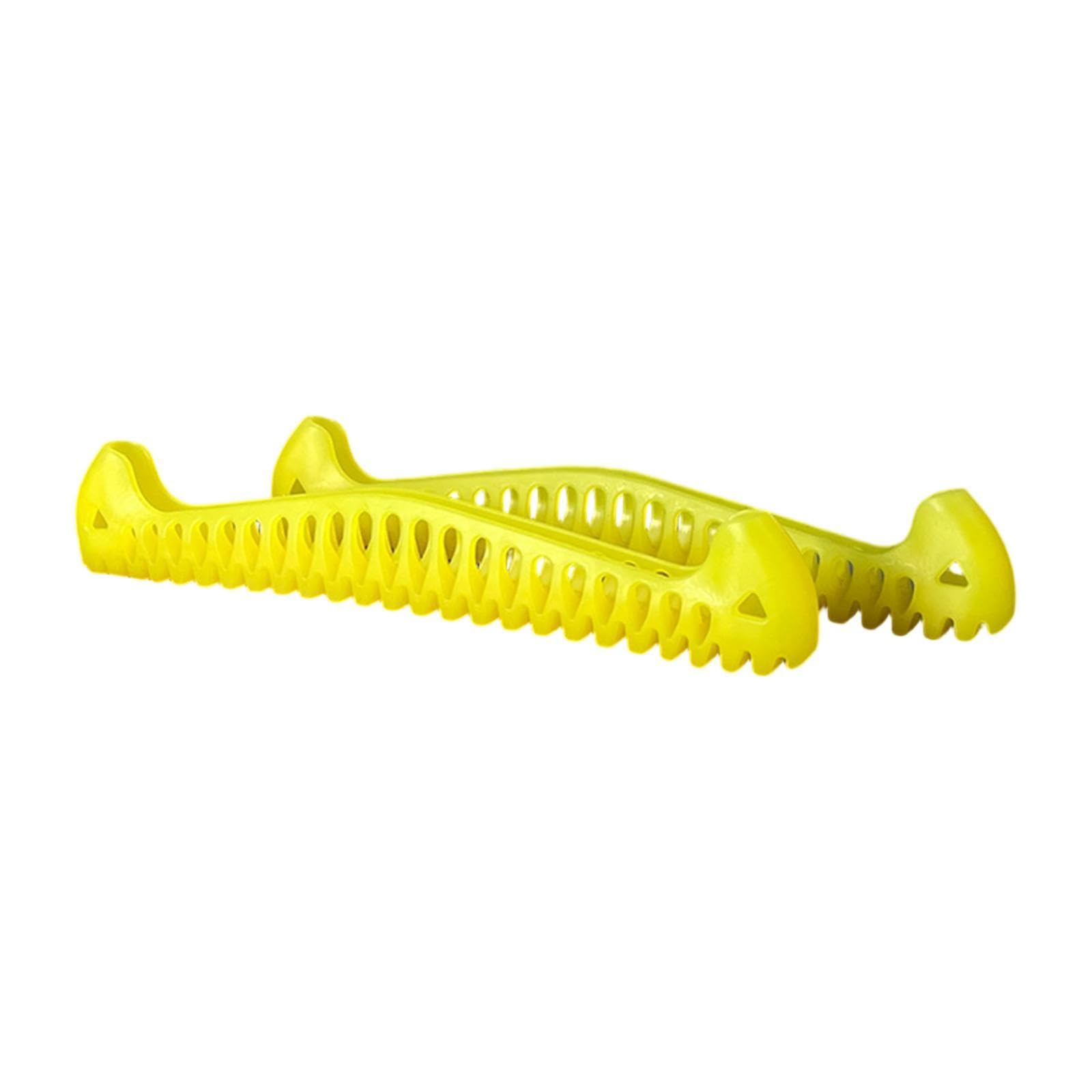 Baoblaze 2 Pieces Ice Skate Cover Guard Adjustable Skating Walking Covers Accessory Protector for Figure Skating Men Women, Yellow