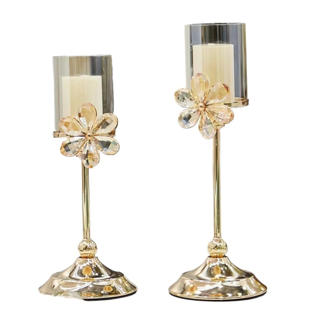 HTTGDGDH Crystal Candle Holder Table Setting Candle Holder Home Candle Ornament Decoration,