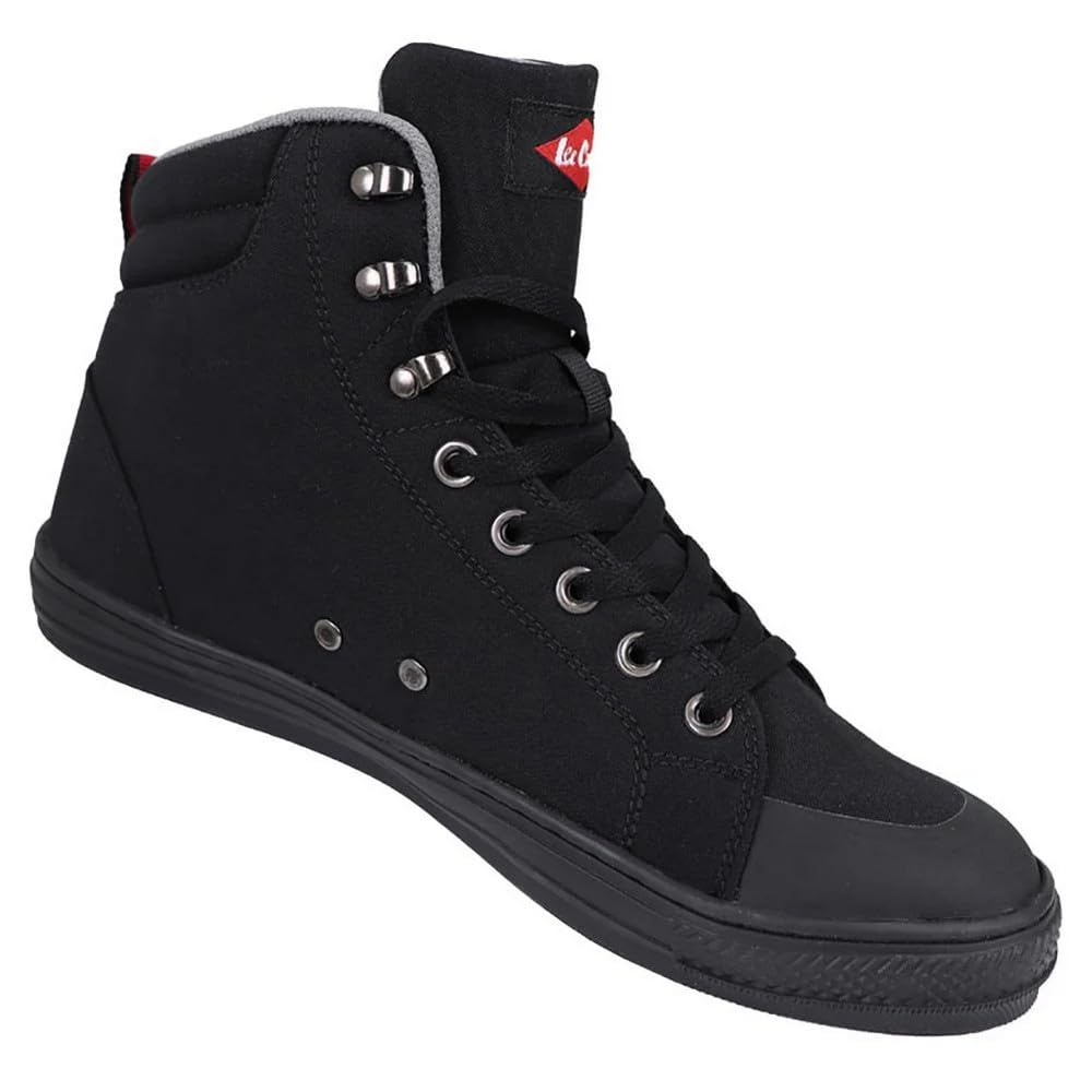 Lee Cooper Herren Arbeitskleidung der Frauen Unisex Retro Styled Premium Cordura Baseball Arbeitssicherheit Trainer Stiefel Schuhe SB SRA, Schwarz, 46 EU