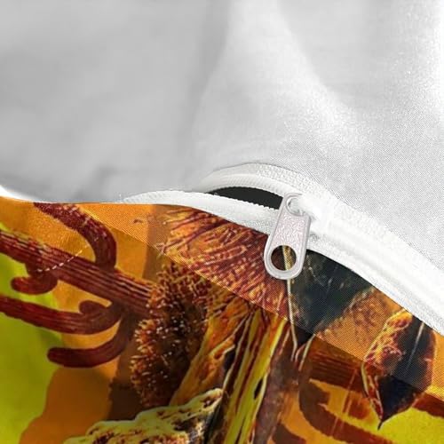 Housse de couette tigre microfibre douce avec fermeture éclair invisible et imprimé bête 3D - 8
