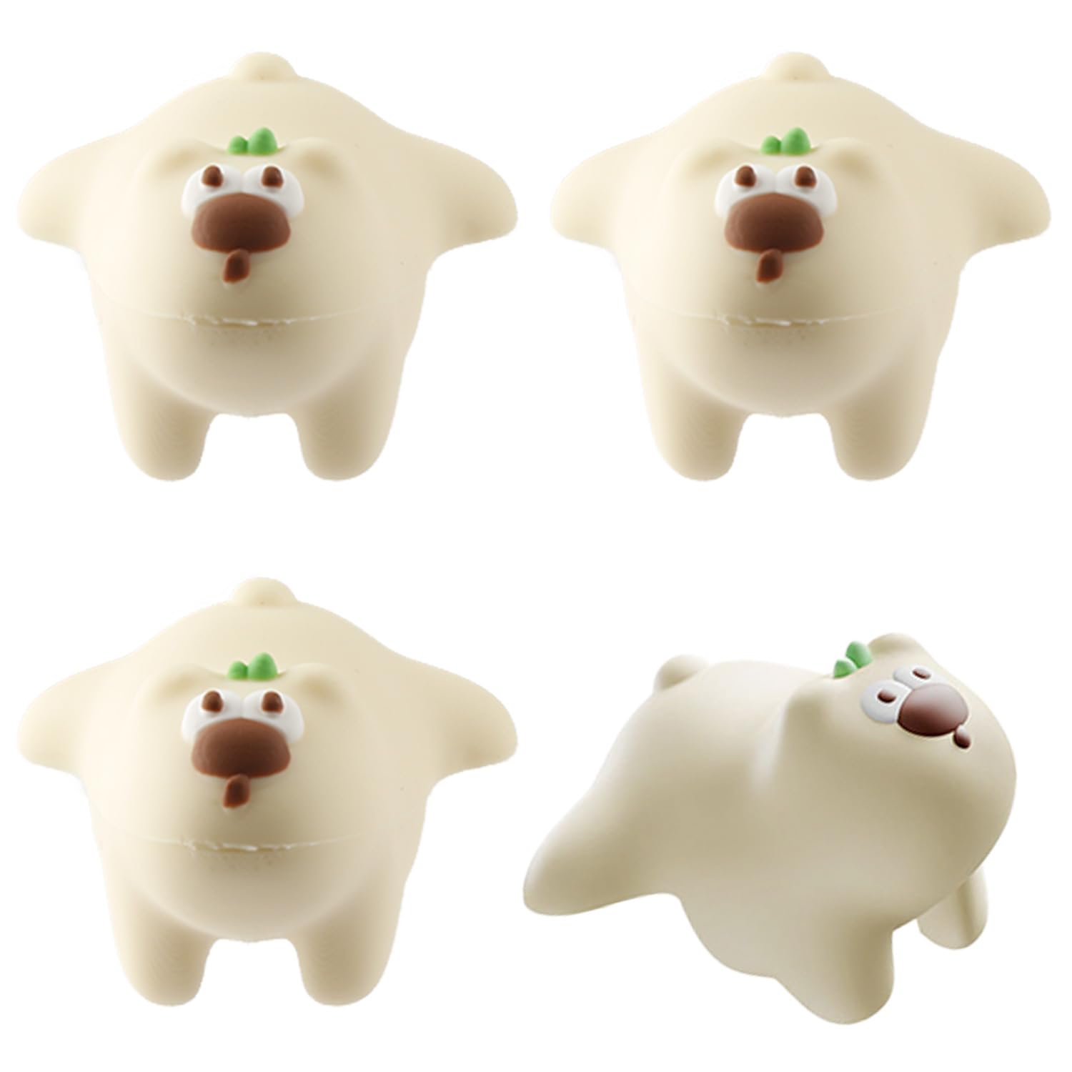Wellrun 4PCS Silicone Corner Protectors,Cute Animal Shaped Edge Guards,Self-Adhesive Child Safety Bumpers for Tables,Desks,TV Cabinets(Bear)