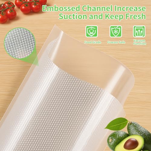 Image of MakMeFre Gallon 11 inchx16 inchVacuum Sealer Bags 100ct for Food Storage | BPA Free PreCut Food Grade,Commercial Grade,Heavy Duty Vacuum Food Freezer Bags,Great for Sous Vide Vacuum Sealer