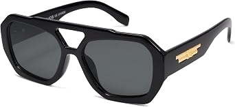 SOJOS Trendy Hexagonal Aviator Sunglasses Women Men Polarized Square SJ2288