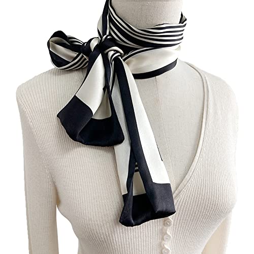 Mulberry hair ribbon Light weight Silk Scarf set fashion for women hair chic stylish neckerchief Head Scarf Wraps3