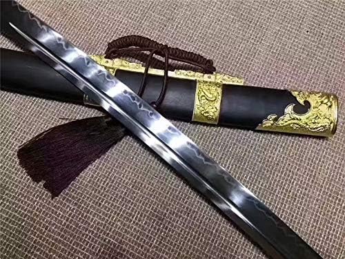 T10 Steel Blade Chinese Broad Sword Qing DAO Sabre Rosewood Handle/Scabbard