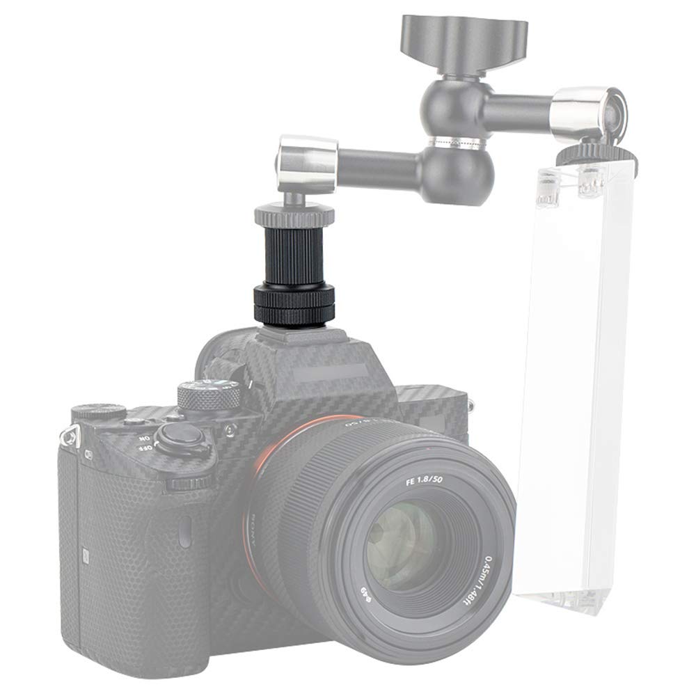 JJC Adaptateur griffe pour appareil photo pour vis mâle/femelle 1/4"-20, appareil à visser léger, micro flash trépied pour SmallRig Magic Arm 1498 1497