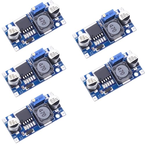 Buck Coverter Regulador de Voltaje Módulo RUIZHI DC DC 3A Step Down Buck Converter DC a DC Buck Converter 3A Módulo Reductor Ajustable 24V a 12V 5V 3V para Arduino/Raspberry Pi/STM32(5 Piezas)