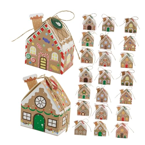 Weihnachtsdeko in Kiste 15 GALPADA 24 Stück Weihnachts -advents -geschenkbox Kisten in Hausform...