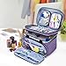 BAFASO Double Layer Sewing Accessories Organizer with 2 Detachable Pouches, Large Sewing Storage Bag for Sewing Tools (Bag ONLY), Purple