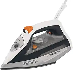 BLACK+DECKER Ferro de Passar Roupa com Vaporizador, Sistema Antigotejamento, Cinza e Laranja, Modelo FX3100, 200V