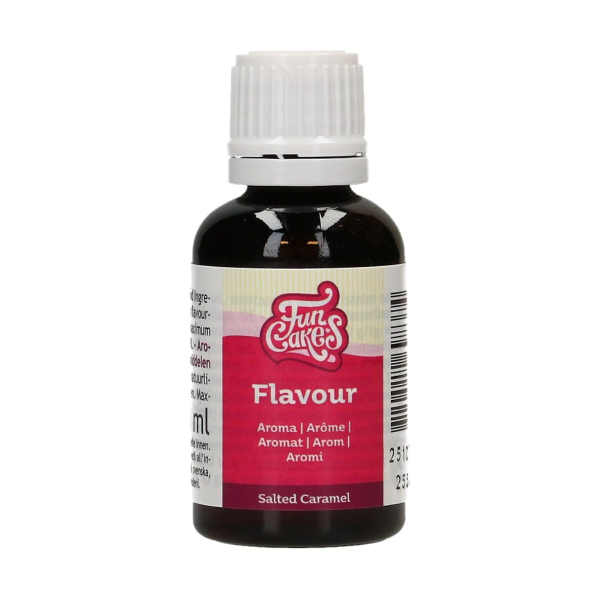 Funcakes Flavours Salted Caramel Food Flavour Liquid, 30 ml, Intense Flavor, Alcohol-Free and Halal, Food Flavoring for Pastries, Frostings, Doughs, Ice Cream, and Sauces