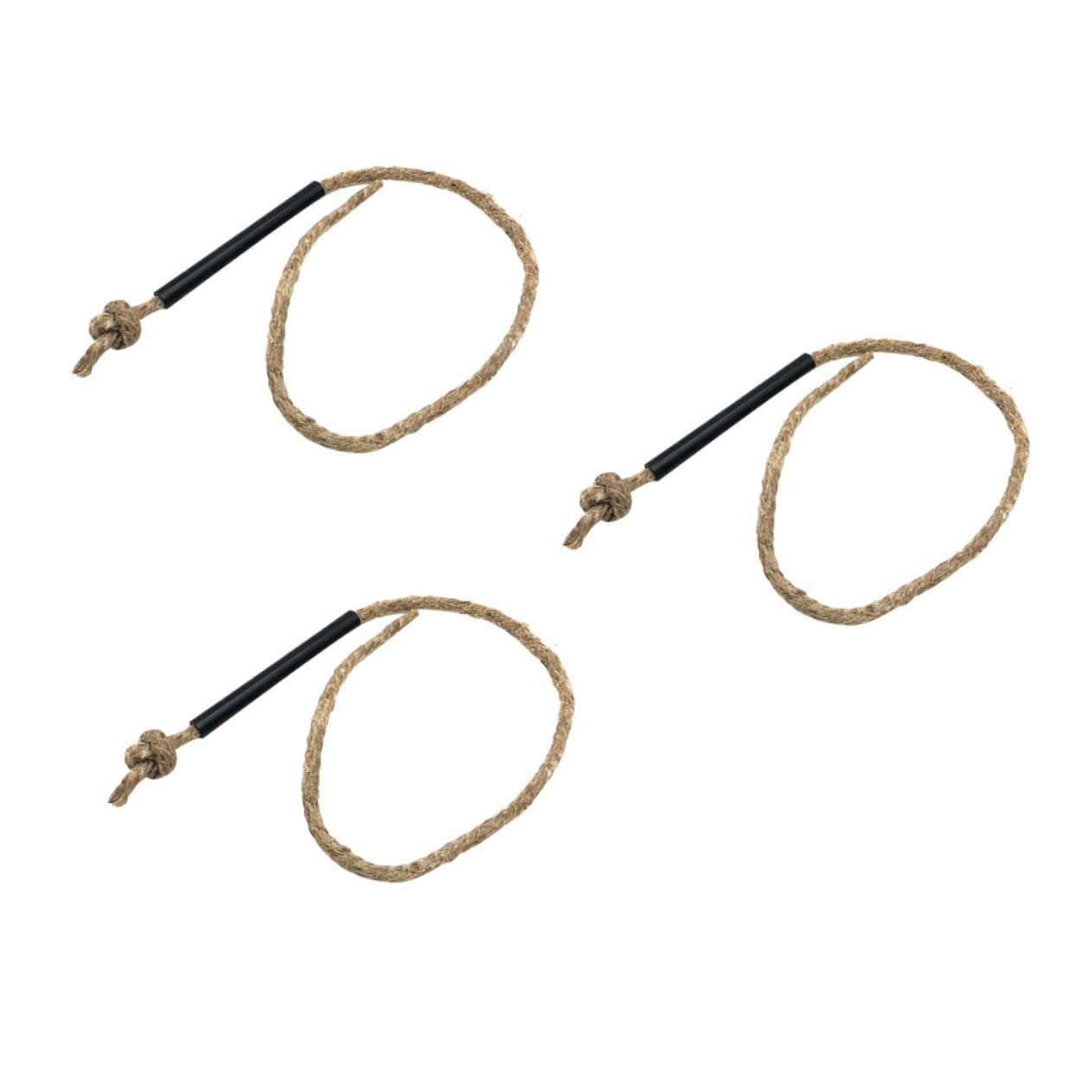 JOINPAYA 3Pcs Jute Fire Starter Rope Kit Flame Starting Supplies for Camping Outdoor Survival and Emergency Preparedness Easy Ignition Wind Resistant Wax Infused