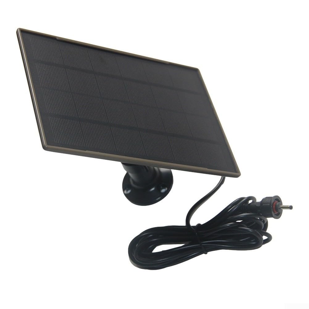 Kit de panneau solaire 10 W, batterie 6000 mAh avec double sortie pour caméras de sécurité, chargeur monocristallin résistant aux intempéries pour surveillance extérieure