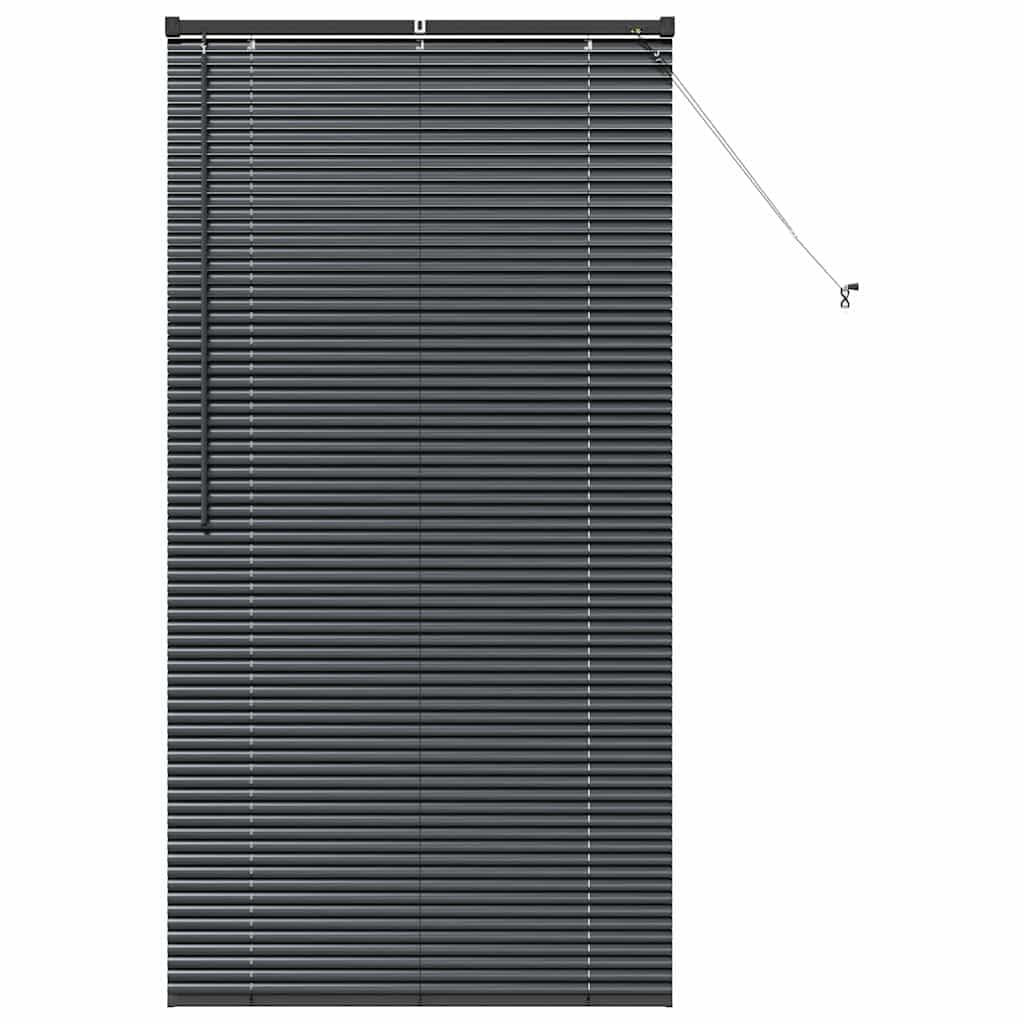 vidaXL Venetian Blinds Height Adjustable Black 175 x 90 cm Aluminium, Modern Rectangular Aluminum Blinds, Adjustable Indoor Window Treatments, Light Control Privacy for Home Decor, Office