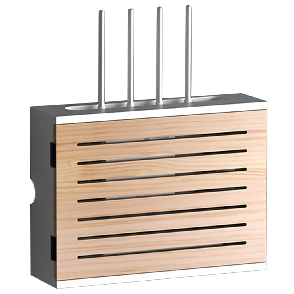 Boîte de rangement de routeur pour masquer les câbles avec ce support décodeur
