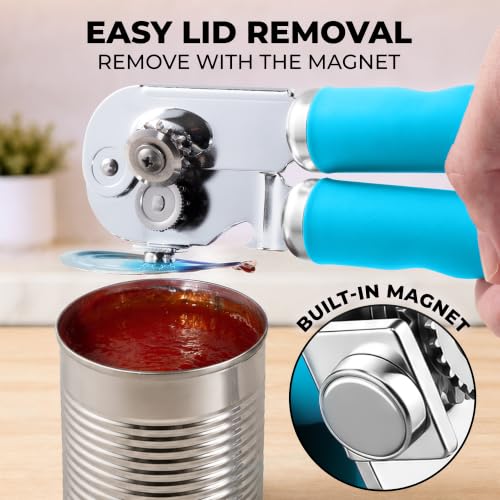 Image of Zulay Kitchen Stainless Steel Swing Open Manual Can Opener Comfortable Grip