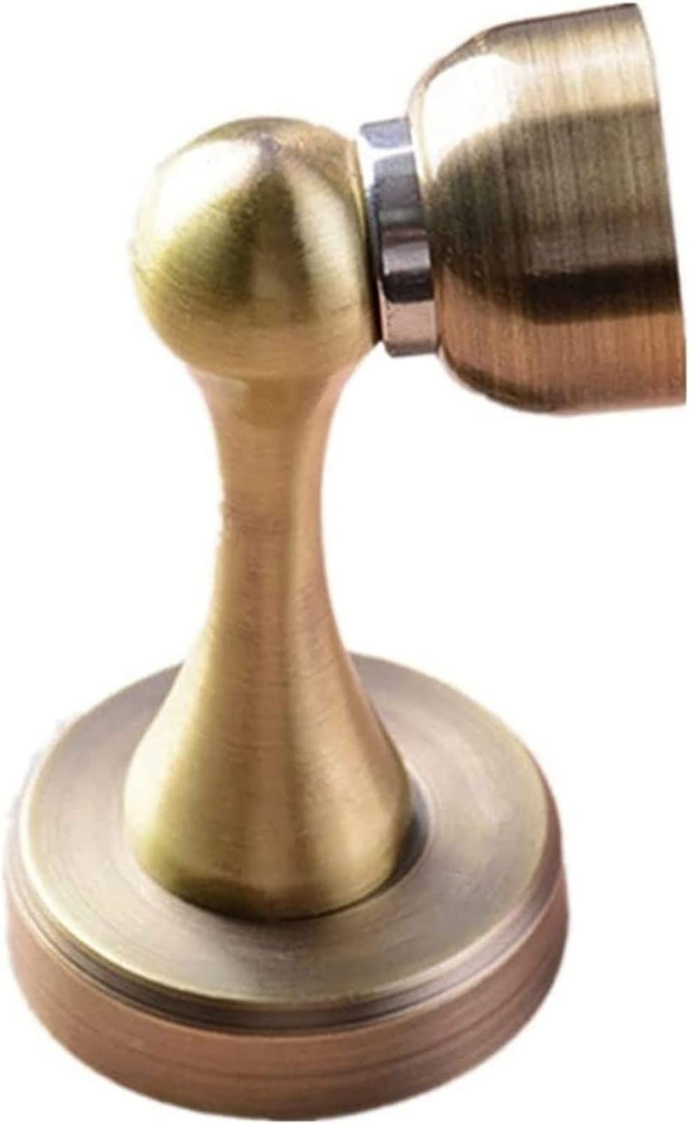 Nvsfzgiyg Glod Door Stop Wall Mounted Stopper Thickened Stainless Steel, Strong Magnetic Anti-Collision, Room Bathroom Buffer Adjustable Height, For, (Glod)