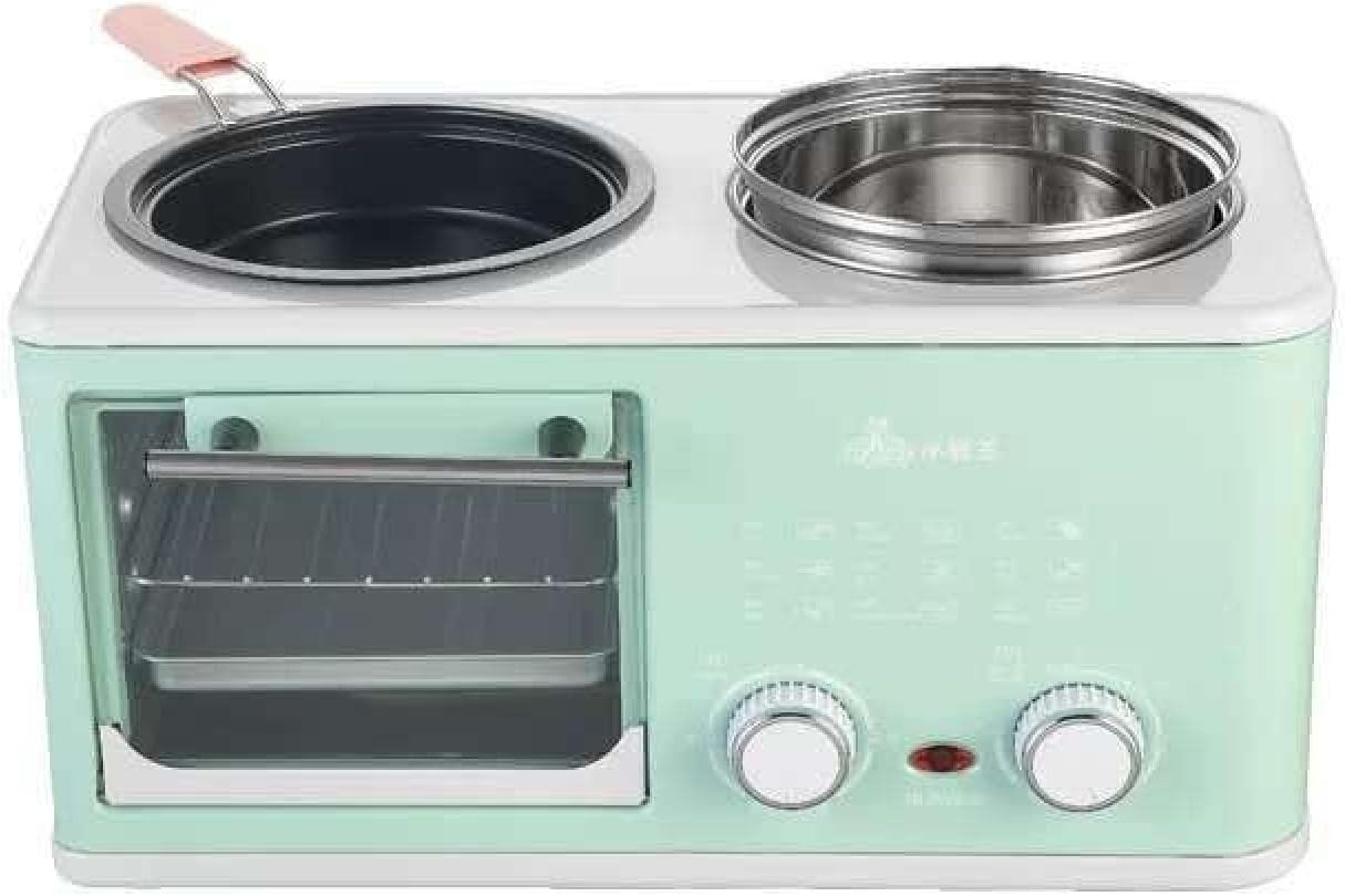 Multifunctional Breakfast Machine Home 4 in 1 Breakfast Machine Baking Decoction Steamer Toaster Toaster Electric Oven Pink