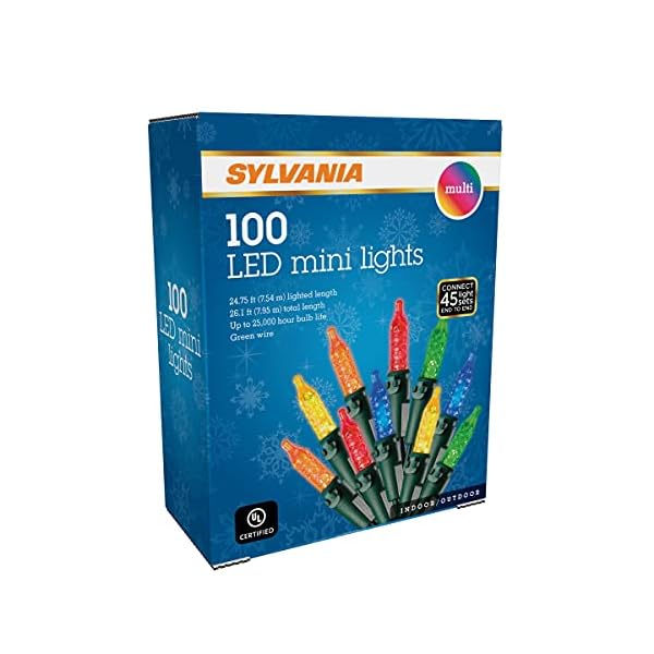 SYLVANIA LED Mini Christmas Lights, Multi