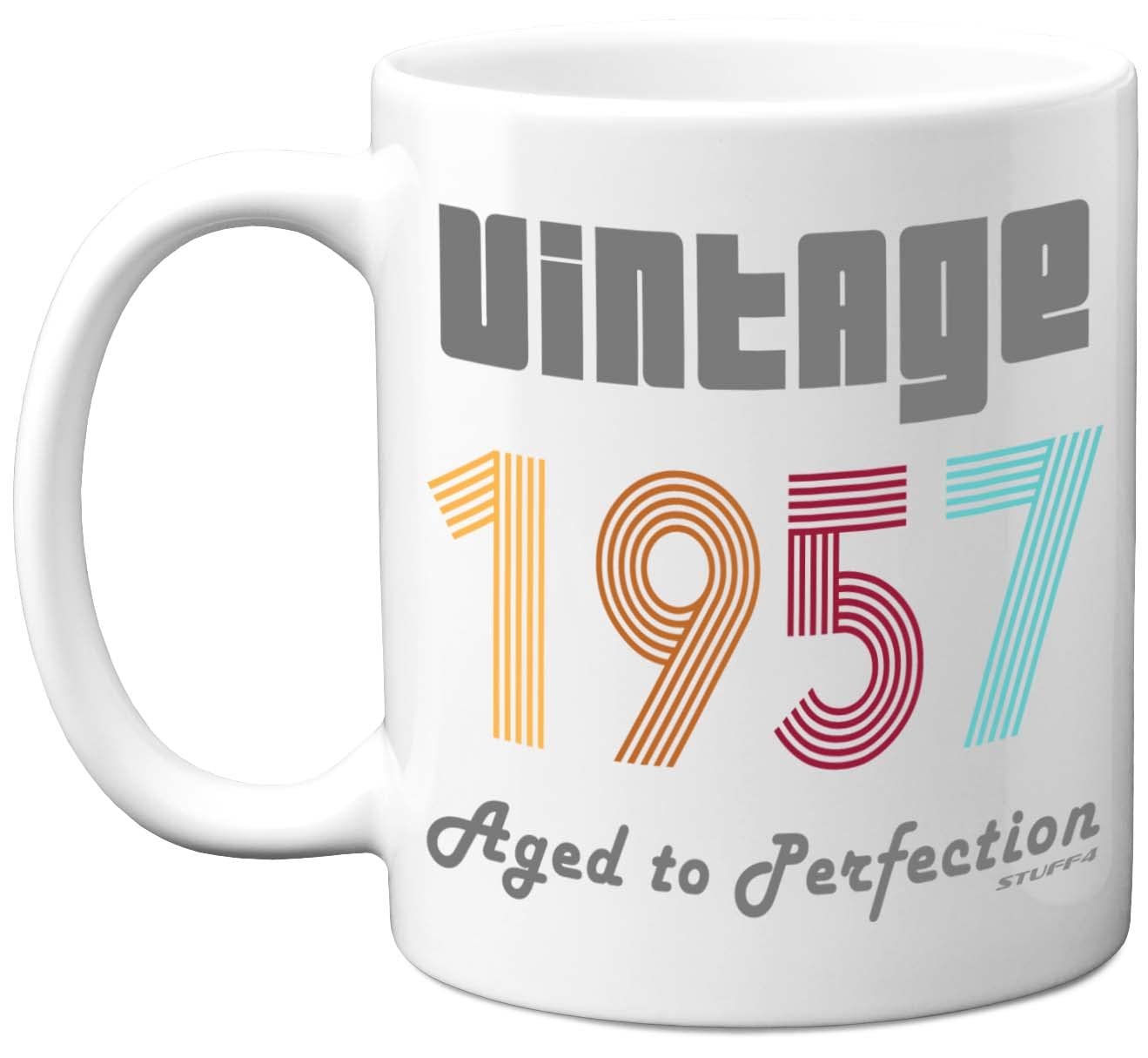 Stuff4 69th Birthday Gifts for Men Women - 1957 Vintage Coffee Mug, 11oz Ceramic Dishwasher Safe Mugs, Best Friend for Birthday or Christmas, Funny 69th Gifts Him Her โ image 1