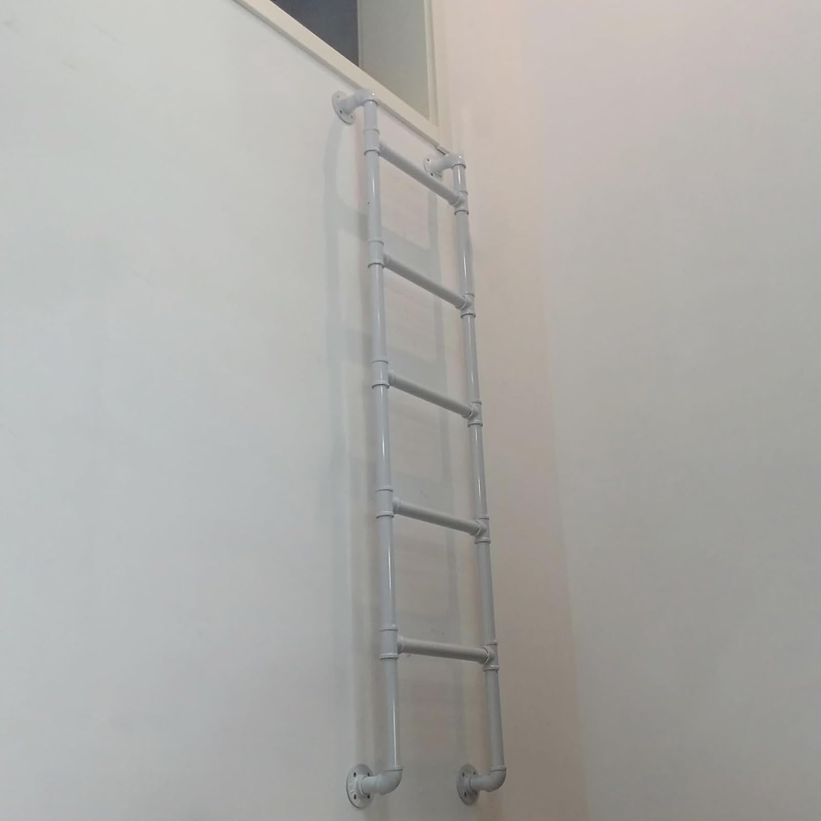 Wall Mounted Ladder, Wall Mounted Iron Bunk Loft Egress Ladder 110-300cm 330lbs For RV Library Deck Dorm(130cm/51in)