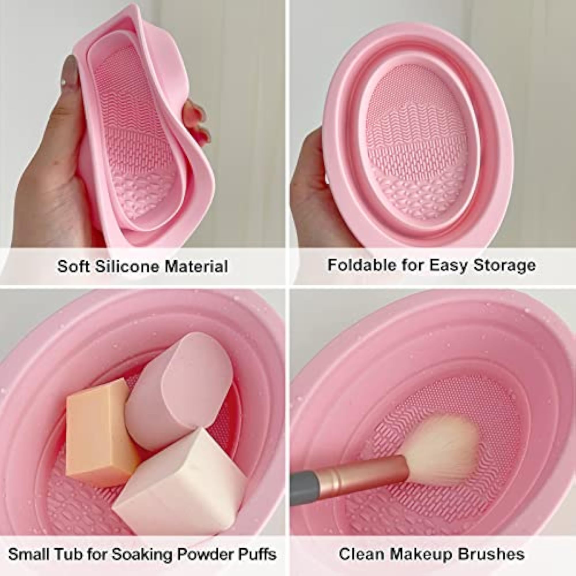 28 Hole Makeup Brush Drying Rack & Cleaning Mat