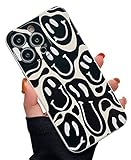 Picture of KERZZIL Cute Funny Face Phone Case Compatible with iPhone 13 Pro Max,Liquid Silicone Girly Cases,Cartoon Grimace Soft Gel Rubber Full-Body Protective Microfiber Lining Shockproof Cover(Black)
