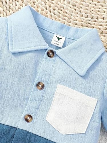 Image of URBAN OX Stylish Boys Co ords Dress Set | Printed Shirts and Shorts for Kids Clothes