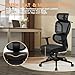 FLEXISPOT ErgoX-S Big and Tall Mesh Office Chair, Computer Desk Chair Adjustable Swivel with Footrest Lumbar Support Headrest and 360°Rotation for Home Office, Black Foam