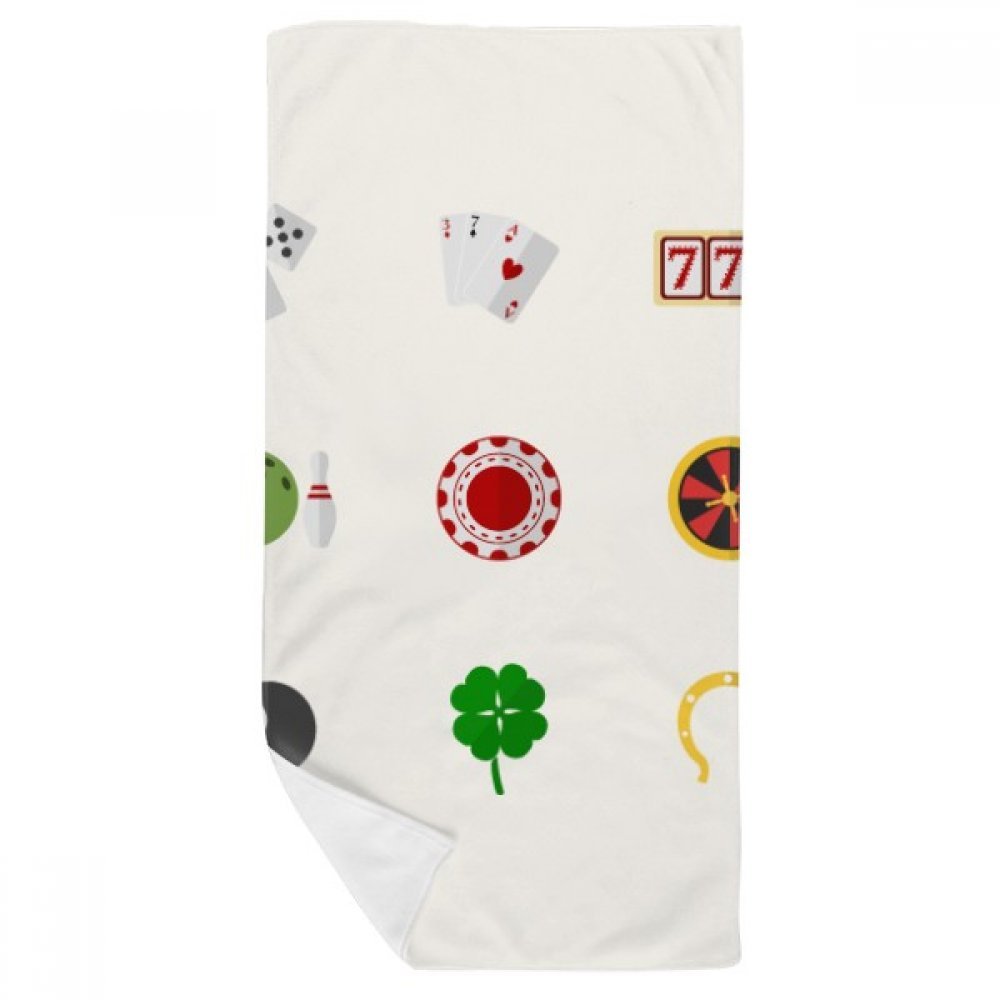 Serviette de bain illustration casino 35x70cm douce multicolore pour le visage