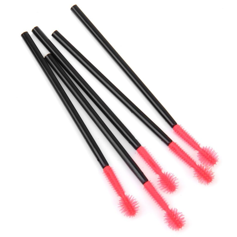 50Pcs Disposable Eyelash Brush Mascara Wands Applicator Silicone Head Lash Applicator Tool for Professional Makeup Eye Lash Brush for Personal Use