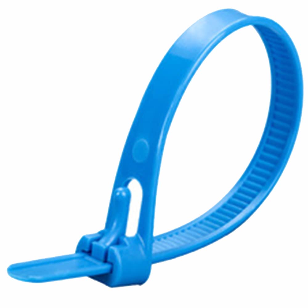 Kable Kontrol 100 Fascette Fermacavo Rilevabili In Metallo - Blu, 200mm X 3.6mm, Nylon Con Ferro, Resistenza 18kg - 4