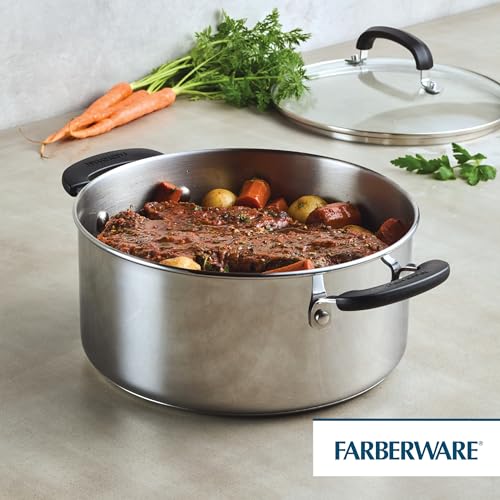 Farberware Brilliance Dutch Oven Pot with Lid, 5 Quart, Stainless Steel - image 8