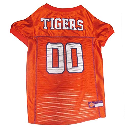 Image of Pets First Collegiate Clemson Tigers Dog Mesh Jersey, X-Small