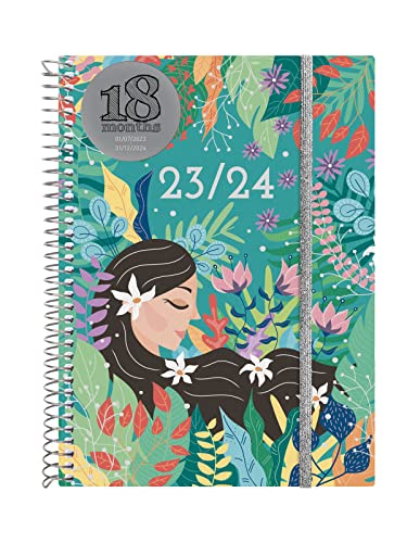 Finocam - Agenda 18 Meses Julio 2023-Diciembre 2024 Espiral E10-155X212 Semana Vista Horizontal Lady Multilingüe En Oferta Finocam - Agenda Espiral 18 Meses 2023 2024 Semana Vista Horizontal Julio 2023 - Diciembre 2024 (18 Meses) Lady Internacional