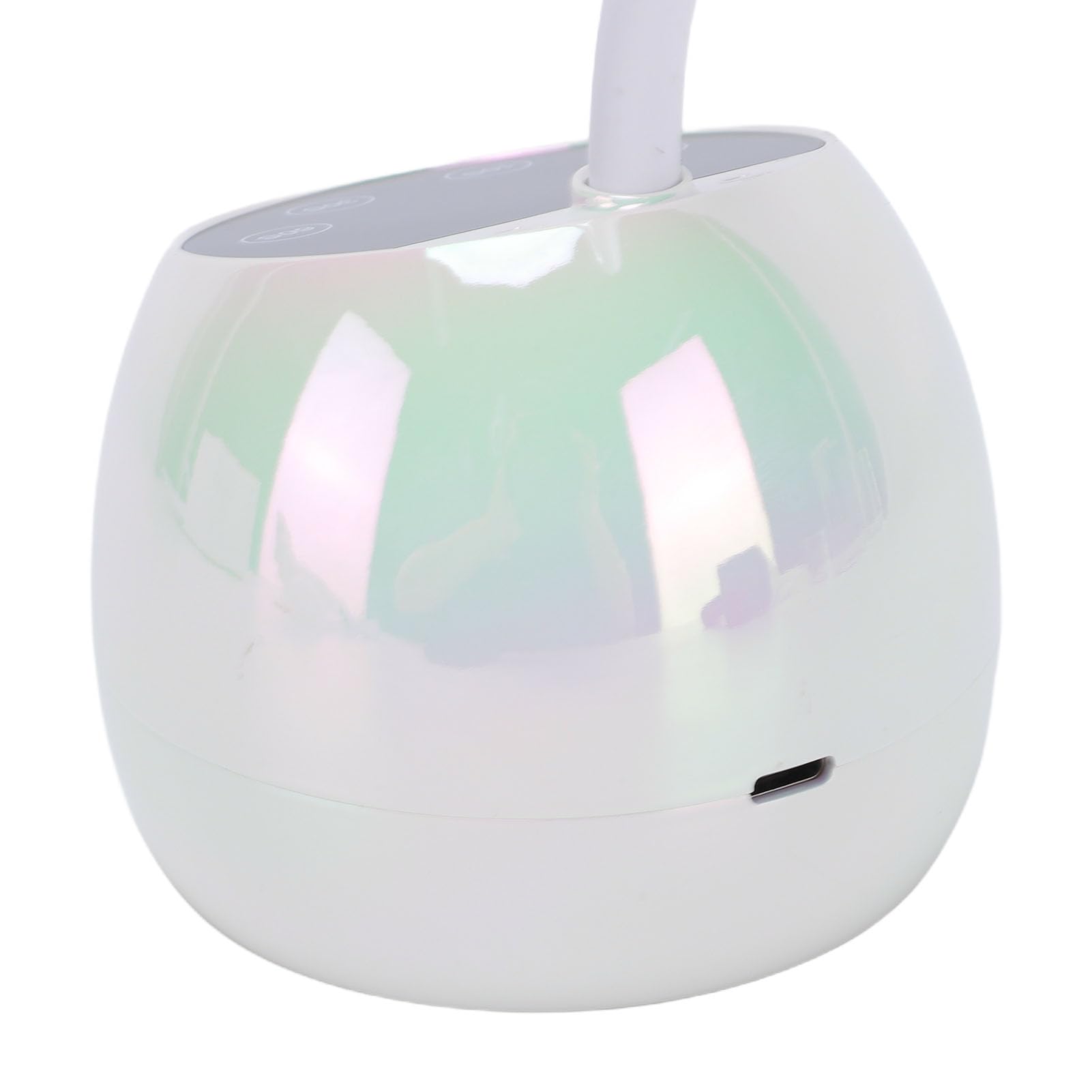 Lámpara LED Inalámbrica con Cuello de Cisne, Secador de Uñas de Secado Rápido para Manicura de Esmalte en Gel, Perfecta Tanto para Principiantes como para Profesionales (Galvanizado blanco