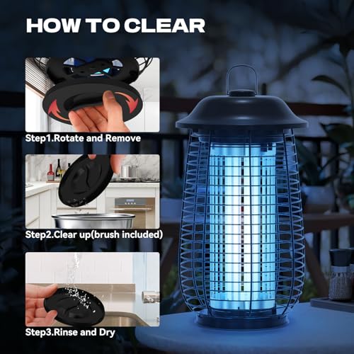 image for ILCPP Bug Zapper Indoor & Outdoor, 4200V Electric Mosquito Zapper, 10 