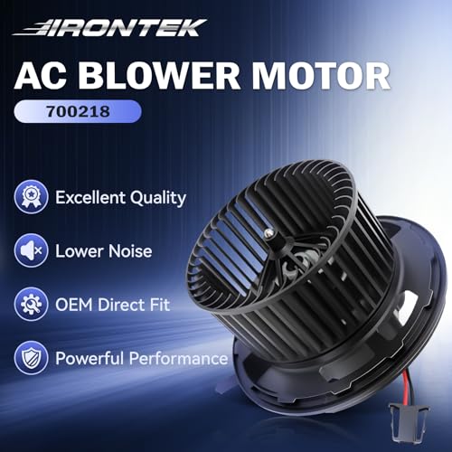 Image of IRONTEK Blower Motor Fan 700218 Compatible for BMW 2006 325i 325xi 330i 330xi 2007-2008 328xi 335xi 2008-2013 128i 135i M3 64119227670 6419144200 64116933663 75896 615-00145 68029719AA