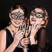 Jovitec 30 Pieces Lace Masquerade Mask Women Venetian Style Eyemask for Halloween Carnival Party Prom Ball Fancy Dress Black (Style B)