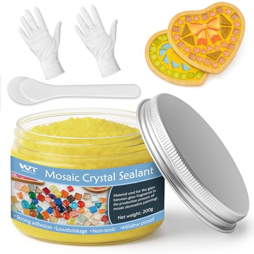 Gold Mosaic Grout 200g - Quick-Dry Crystal Tile Grout