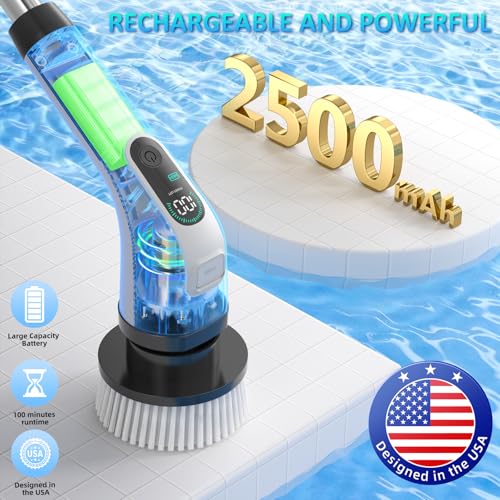 image for Yesayce Electric Spin Scrubber, IPX7 Waterproof Power Shower Scrubber 