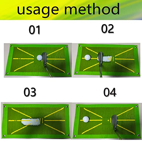 Golf Training Mat For Swing Detection，Golf Mat，Golf Mat That Shows Swing Path，Analysis Swing Path And Correct Hitting Posture Golf Practice Mat, Advanced Guide And Rubber Backing Golf Hitting Mat #TOP6
