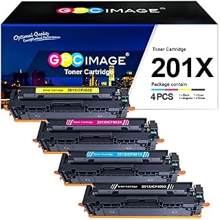 GPC Image Toner Cartridges Replacement for HP 201X 201A CF400X CF400A Compatible with Color LaserJet Pro M252n M277n MFP M252dw M277dw M274n M277c6 (Black Cyan Magenta Yellow, 4-Pack)