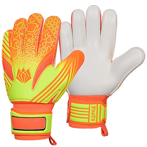 FitsT4 Kids Goalie Gloves Soccer Goalkeeper Gloves with Double Wrist Protection and Non-Slip