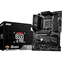 MSI B550-A PRO ProSeries Motherboard (AMD AM4, DDR4, PCIe 4.0, SATA 6Gb/s, M.2, USB 3.2 Gen 2, HDMI/DP, ATX)