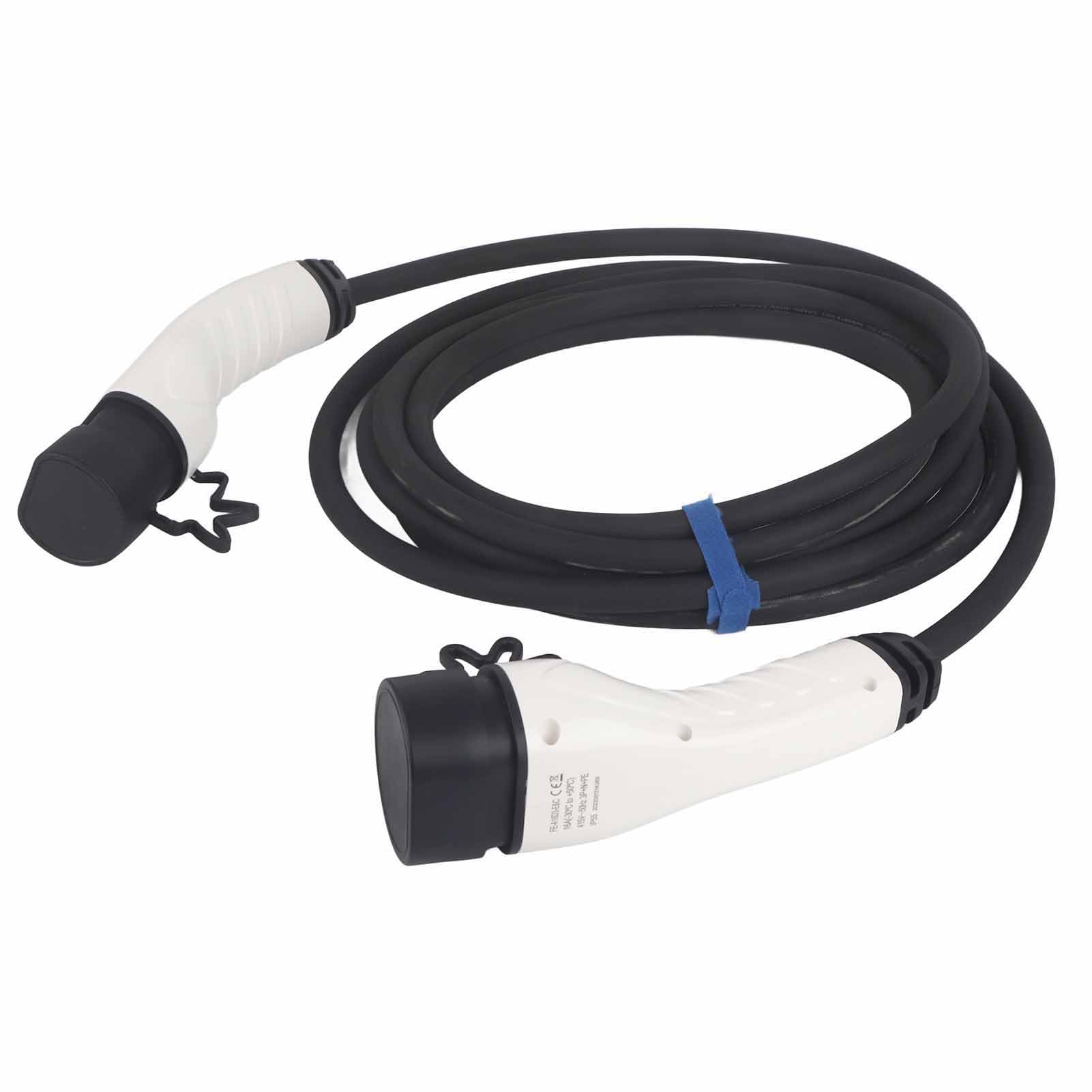 Tbest Kabel ładujący EV Typ 2 do 415 V 11 KW 5 M Wytrzymała Wodoodporna Wtyczka Samochodu Elektrycznego z Certyfikatem CE TUV UKCA dla Tesli